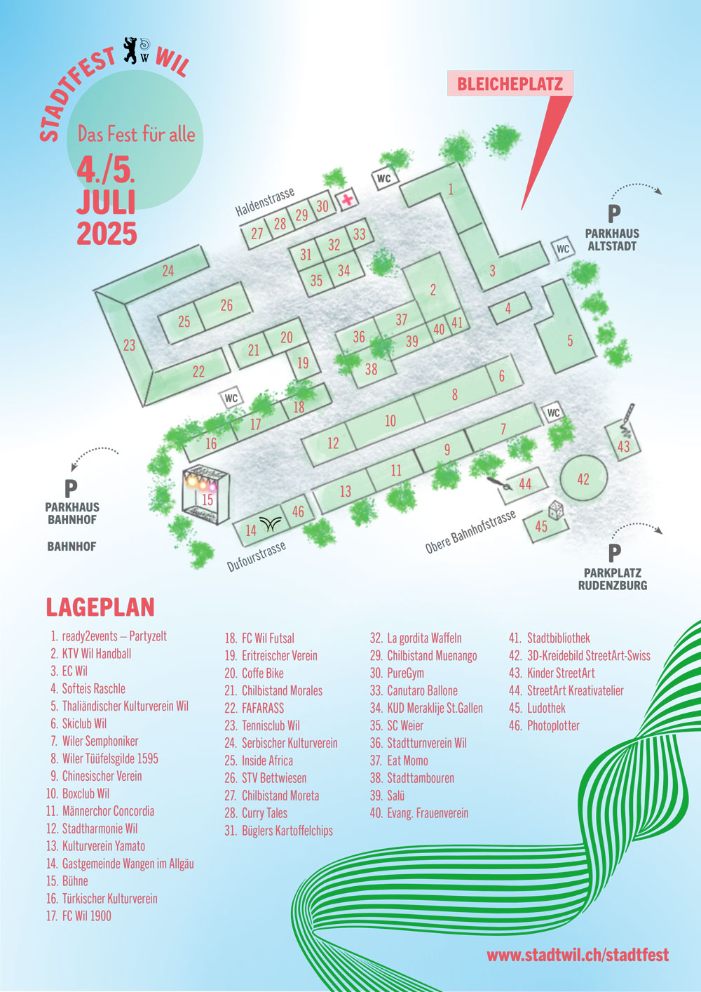 Flyer Stadtfest Wil mit Ready2Events