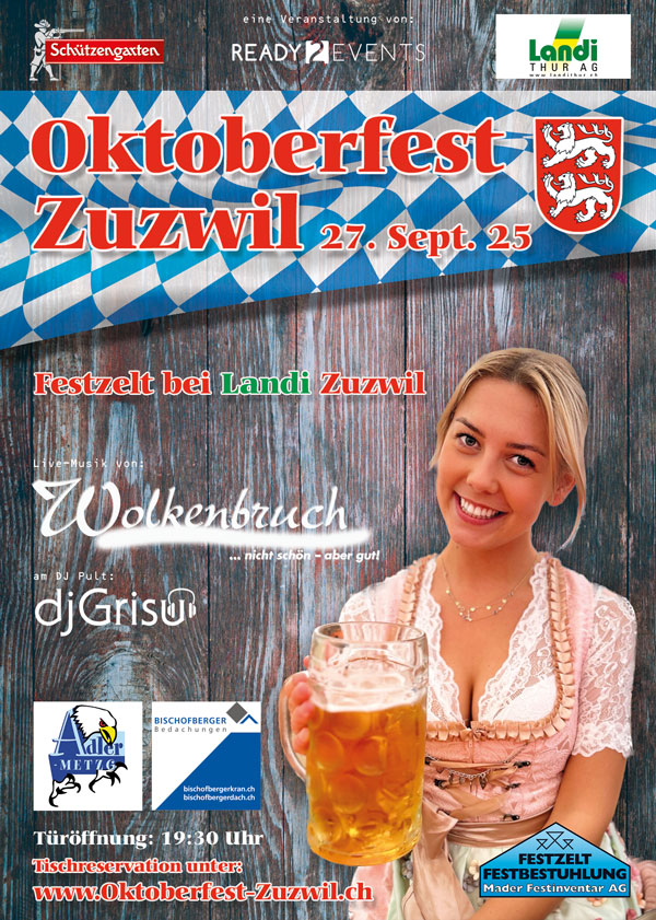 Flyer Oktoberfest Zuzwil 2025